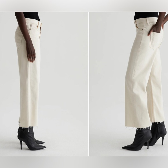 AG Saige Wide Leg Crop NWT Size 26 Front Rise: 10 1/4" - Picture 4 of 9